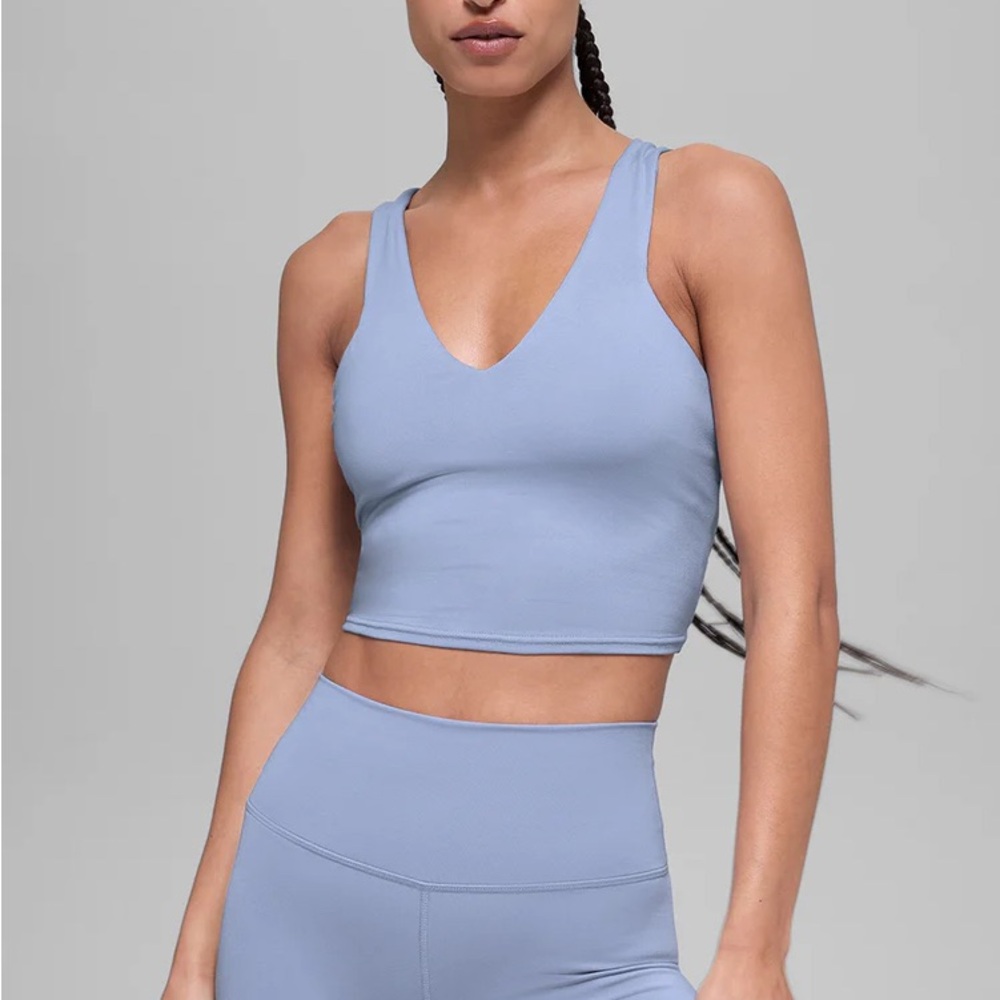 Alo Airbursh Real Bra Tank in blue sky - Picture 4 of 7
